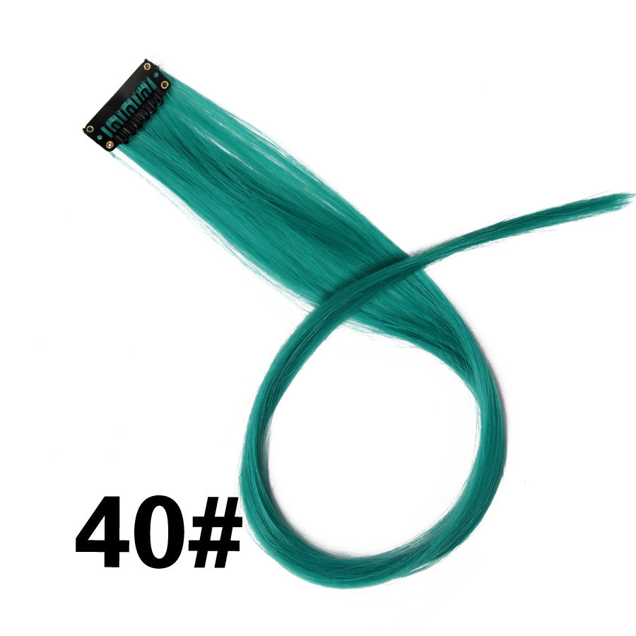 Rainbow Colour Hair Extension Strands – 18” Straight Clip-In Highlights