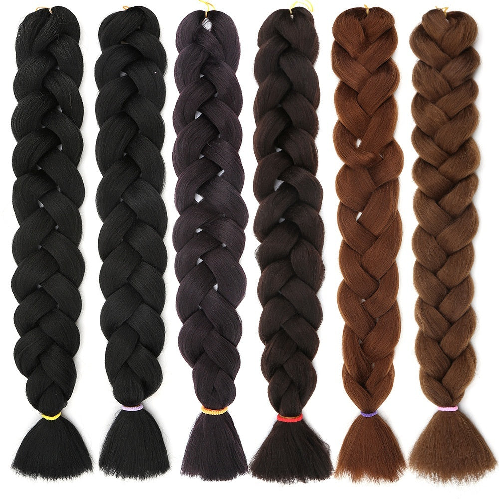 African Jumbo Big Braid – Heat Resistant Synthetic Braiding Hair (24")