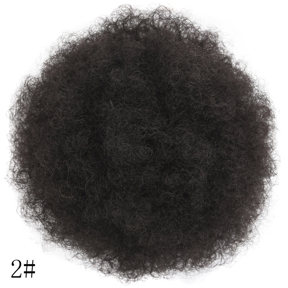 Kinkycurl Afro Puff Drawstring Bun – Large Fluffy Micro-Curly Wig