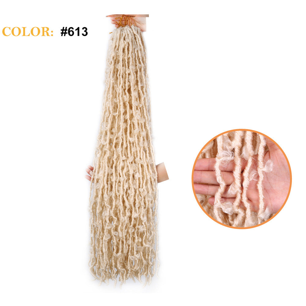 African Butterfly Curve Crochet Braids Wig – Heat-Resistant Synthetic Fiber, Natural Afro Protective Style