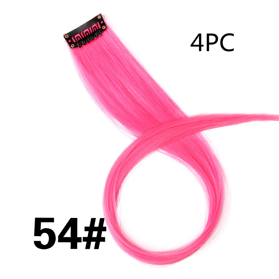 Rainbow Colour Hair Extension Strands – 18” Straight Clip-In Highlights