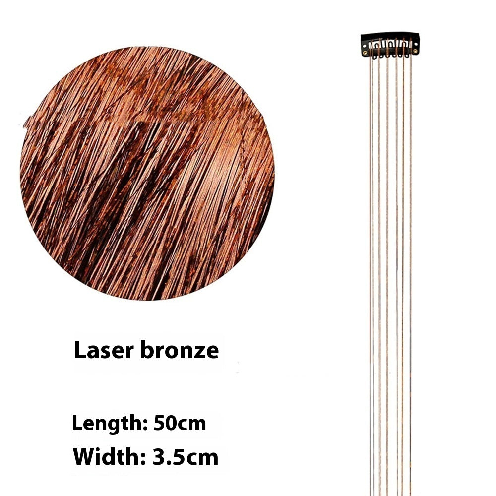 Sparkle Hair Strands Clip-In Extensions – Glitter Laser Wire Highlights