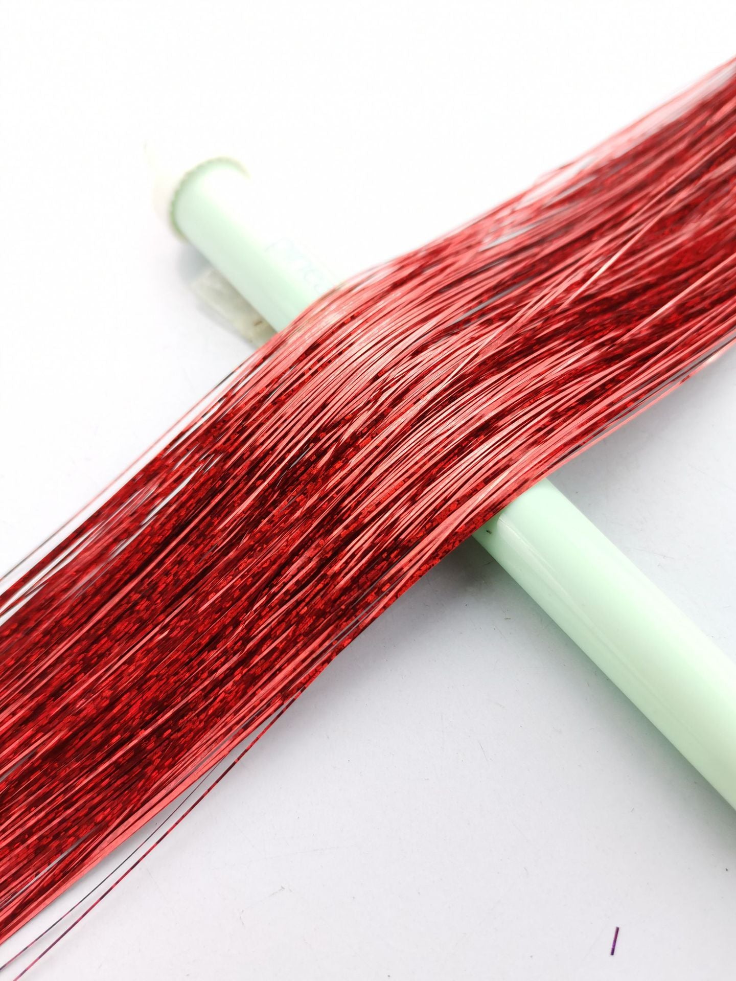 Colorful Hair Tinsel Extensions Kit – 12 Colours Sparkle Highlights (90/120cm) with Tools