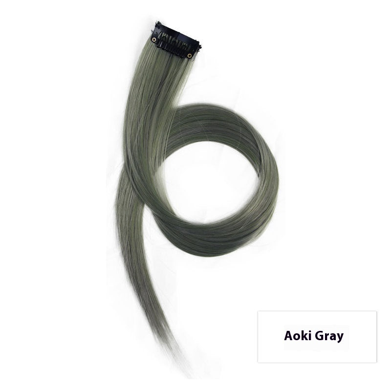 Rainbow Color Clip-In Hair Extensions – 24" Synthetic Streaks for Fun Highlights