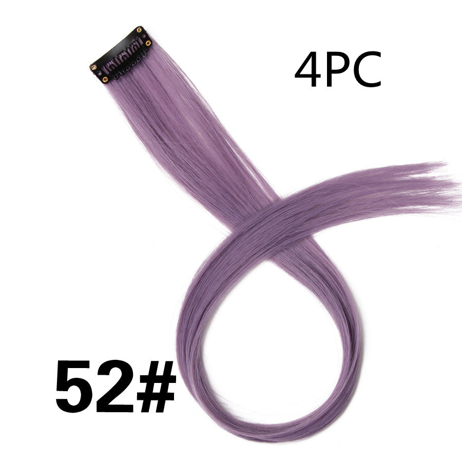 Rainbow Colour Hair Extension Strands – 18” Straight Clip-In Highlights