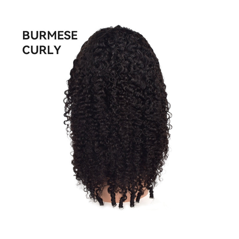 Burmese Curly Human Hair Lace Wig – Natural Luxury Volume