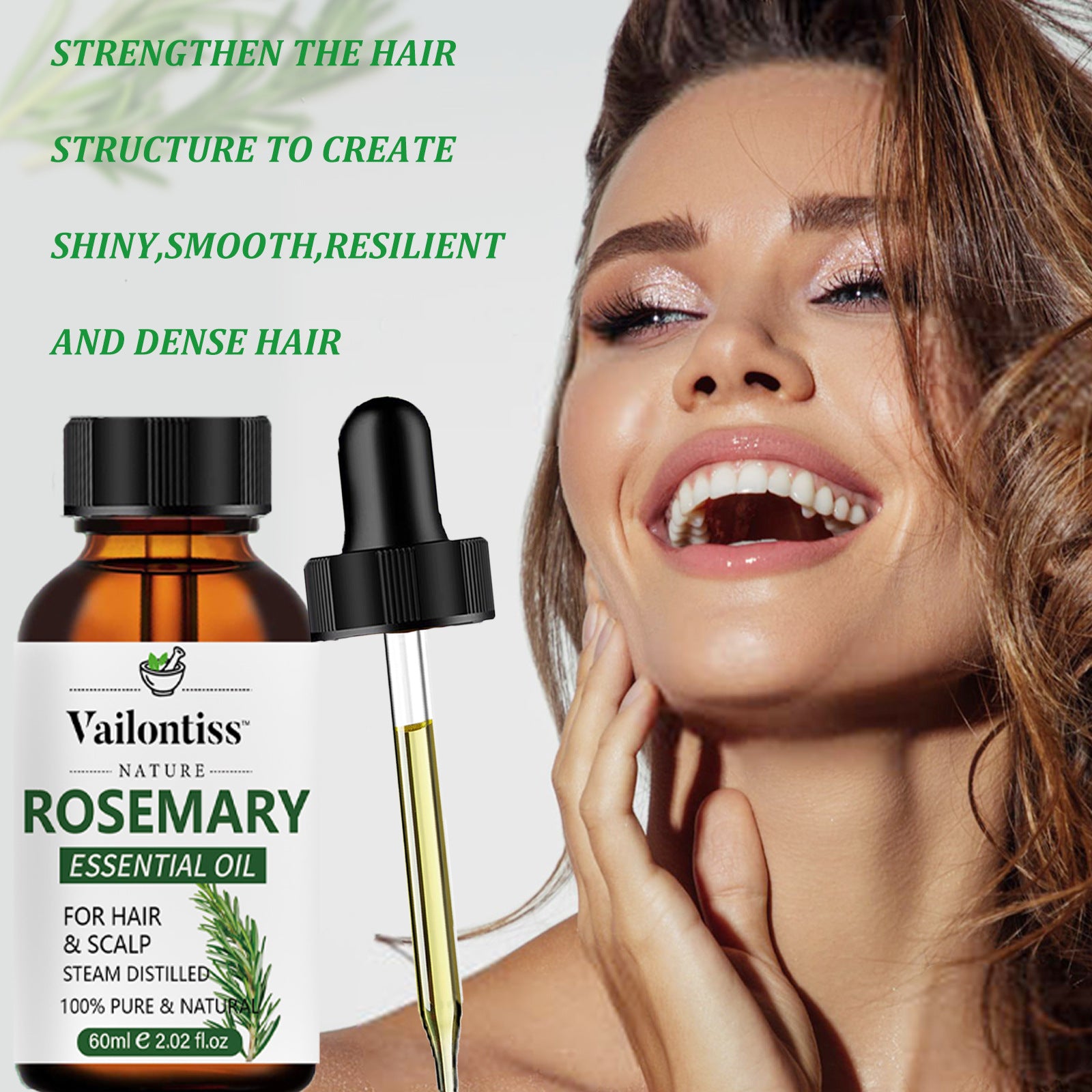 Rosemary Hair Growth Oil – Strengthening & Scalp Care Serum (60 ml)