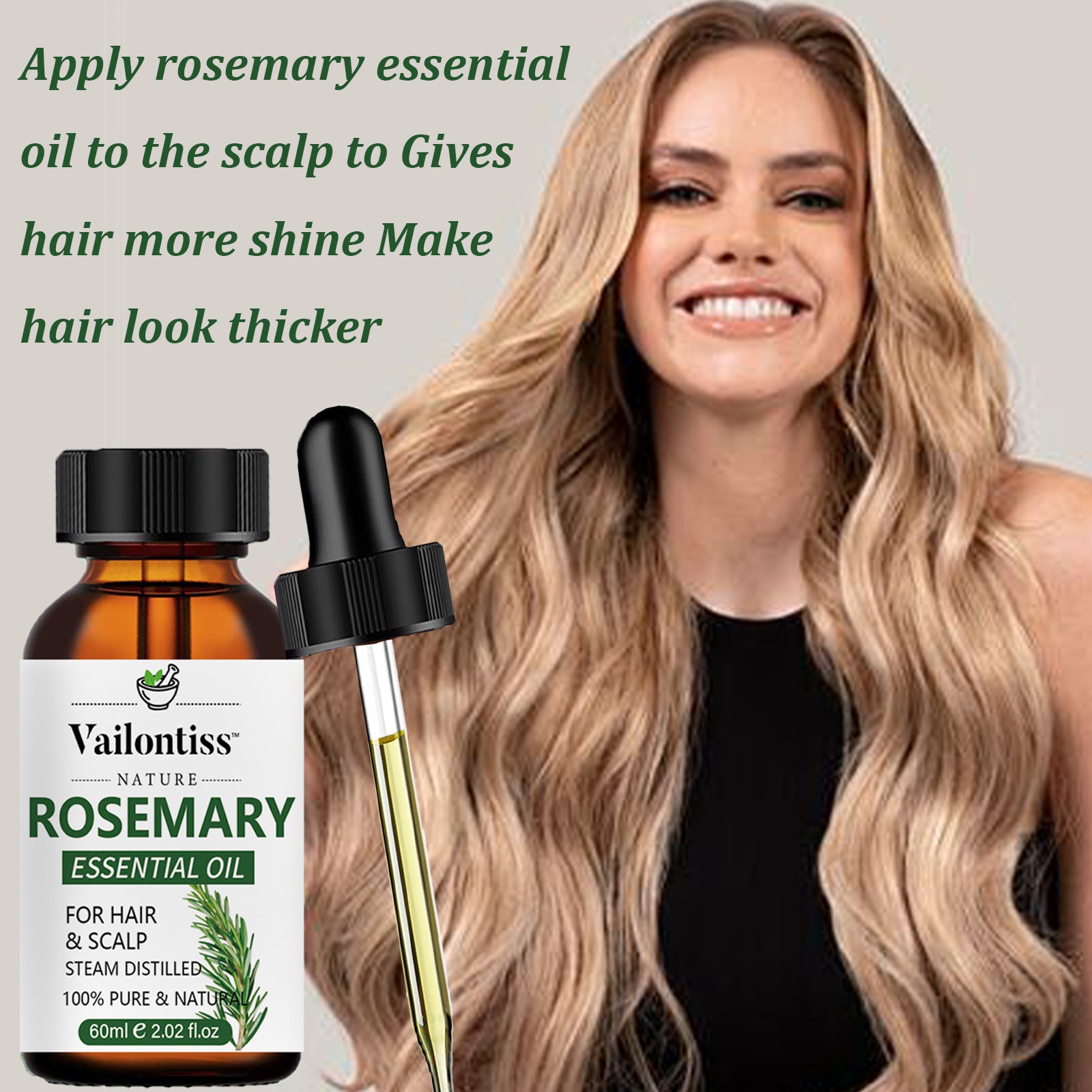 Rosemary Hair Growth Oil – Strengthening & Scalp Care Serum (60 ml)
