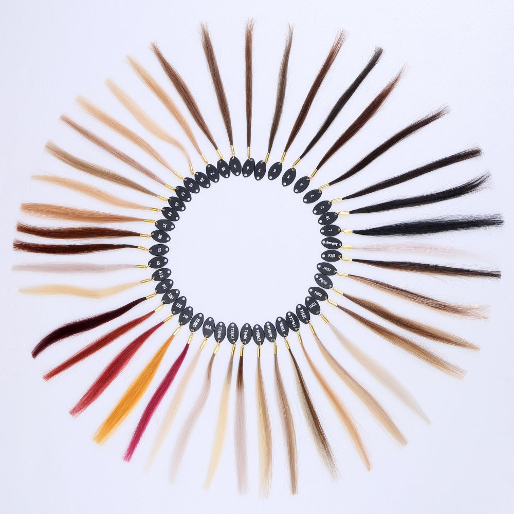 Professional Hair Color Ring Board – Human Hair Swatch Set