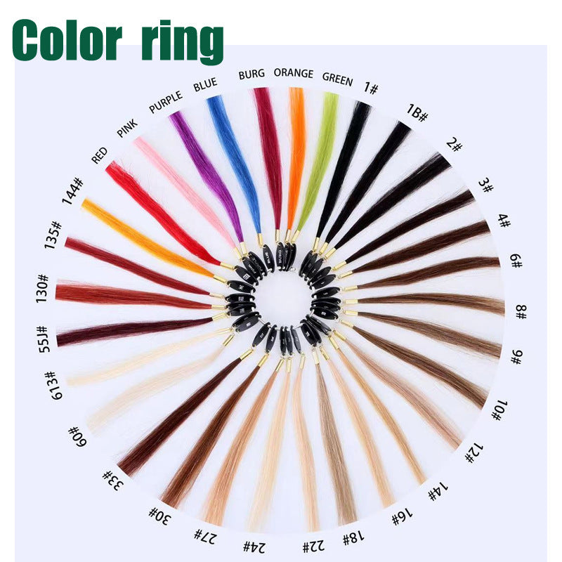 Professional Hair Color Ring Board – Human Hair Swatch Set