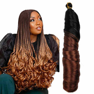 22inch French Loose Wave Crochet Braids Hair – Heat-Resistant, Lightweight, Protective Style