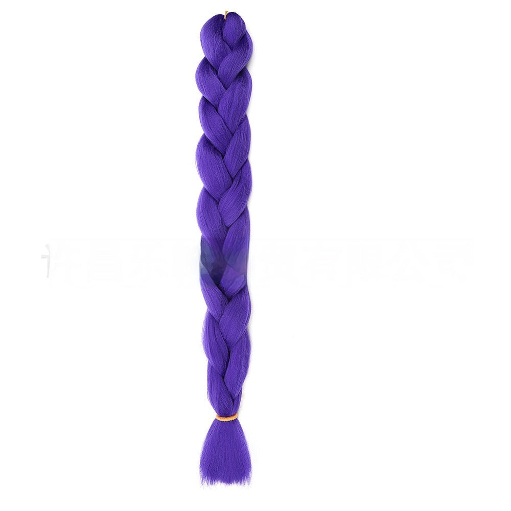 African Jumbo Big Braid – Heat Resistant Synthetic Braiding Hair (24")