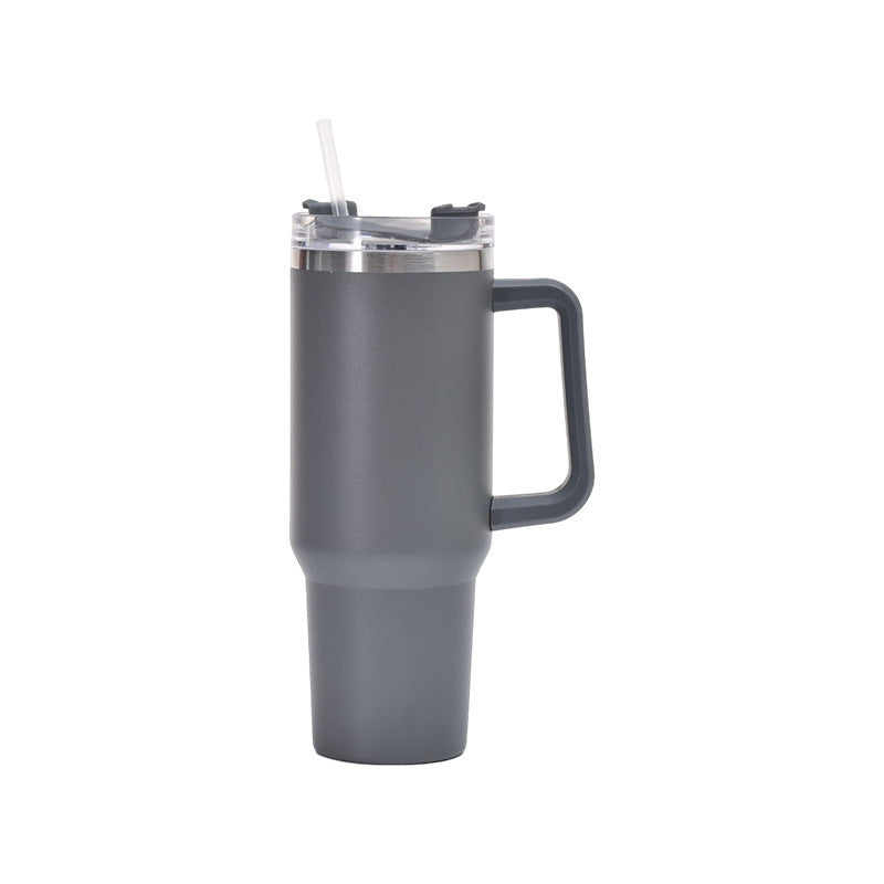 40oz Car Cup Car thermos cup 304 stainless steel straw Large capacity ice bully cup cold handle cup
