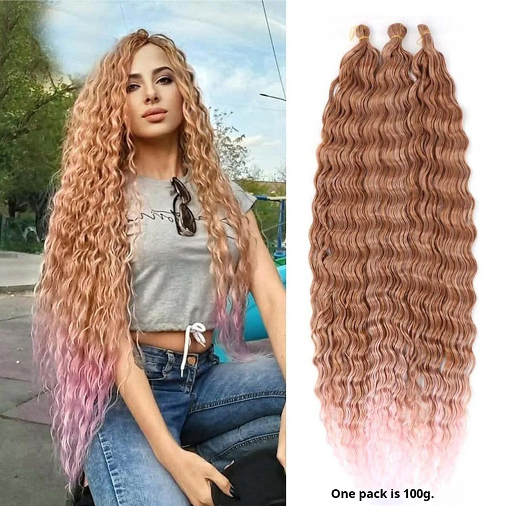 Deep Wave Crochet Hair Extensions – Long Latin Curly Style (24–30 inch, Multiple Colours)