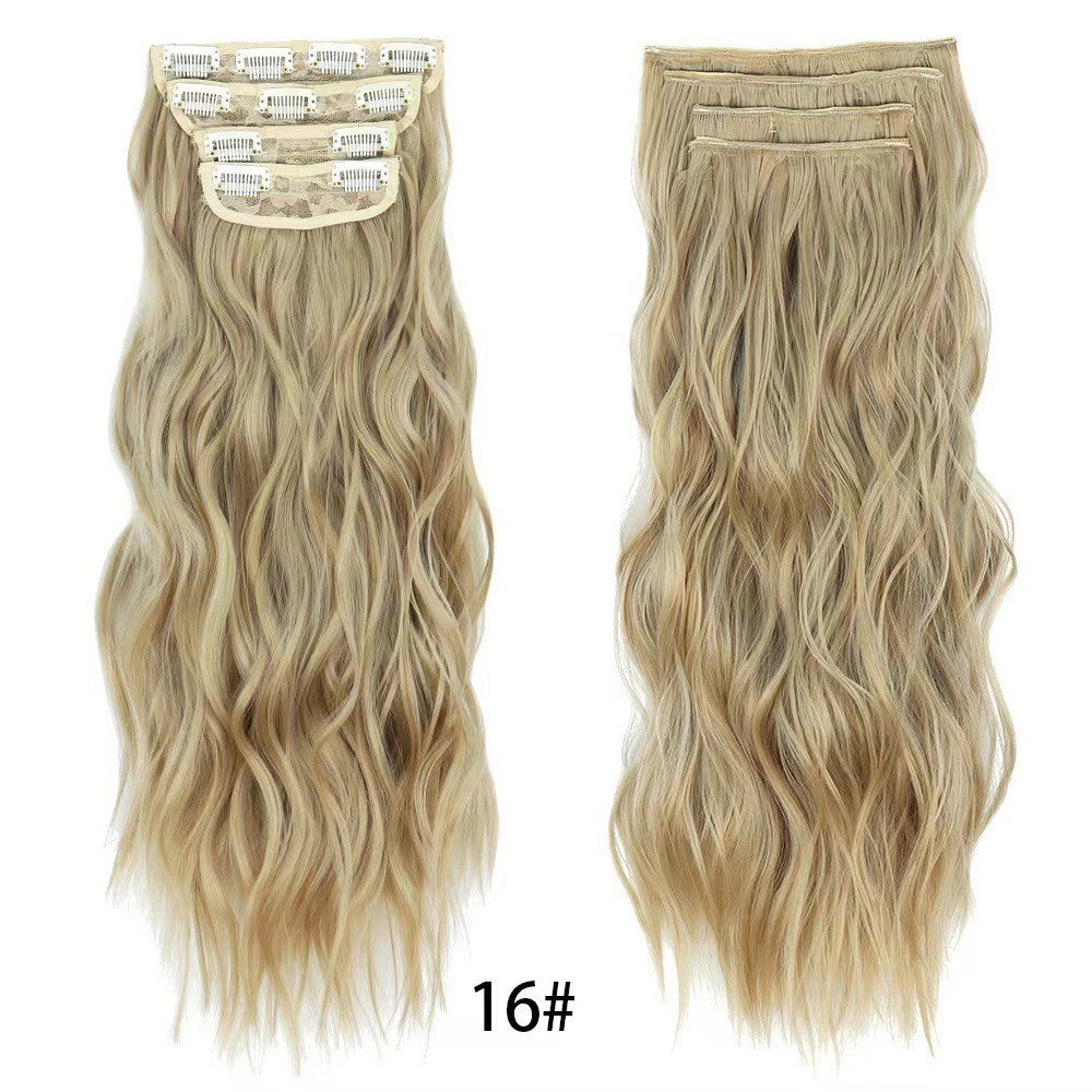 4-Piece Clip-In Curly Hair Extensions Set – Natural Volume & Wave