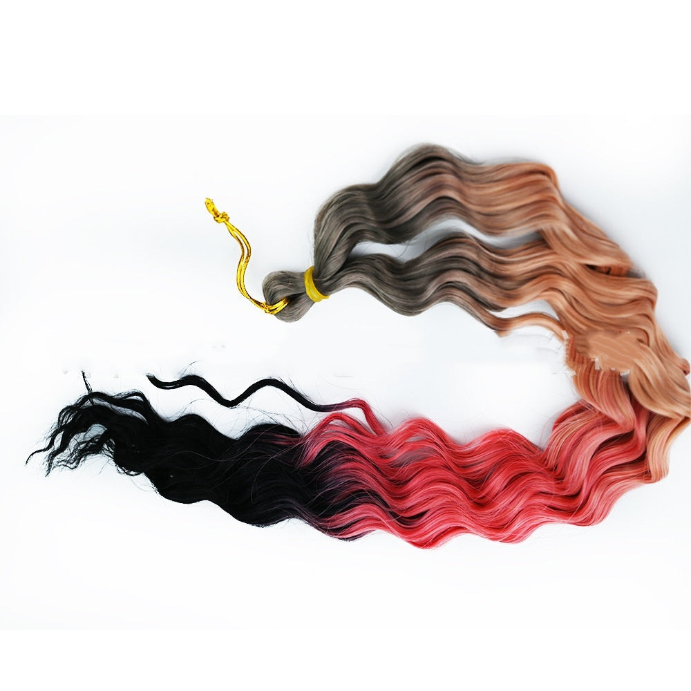 Rainbow Crochet Dreadlocks Gradient Long Curly Hair – 24 Inch