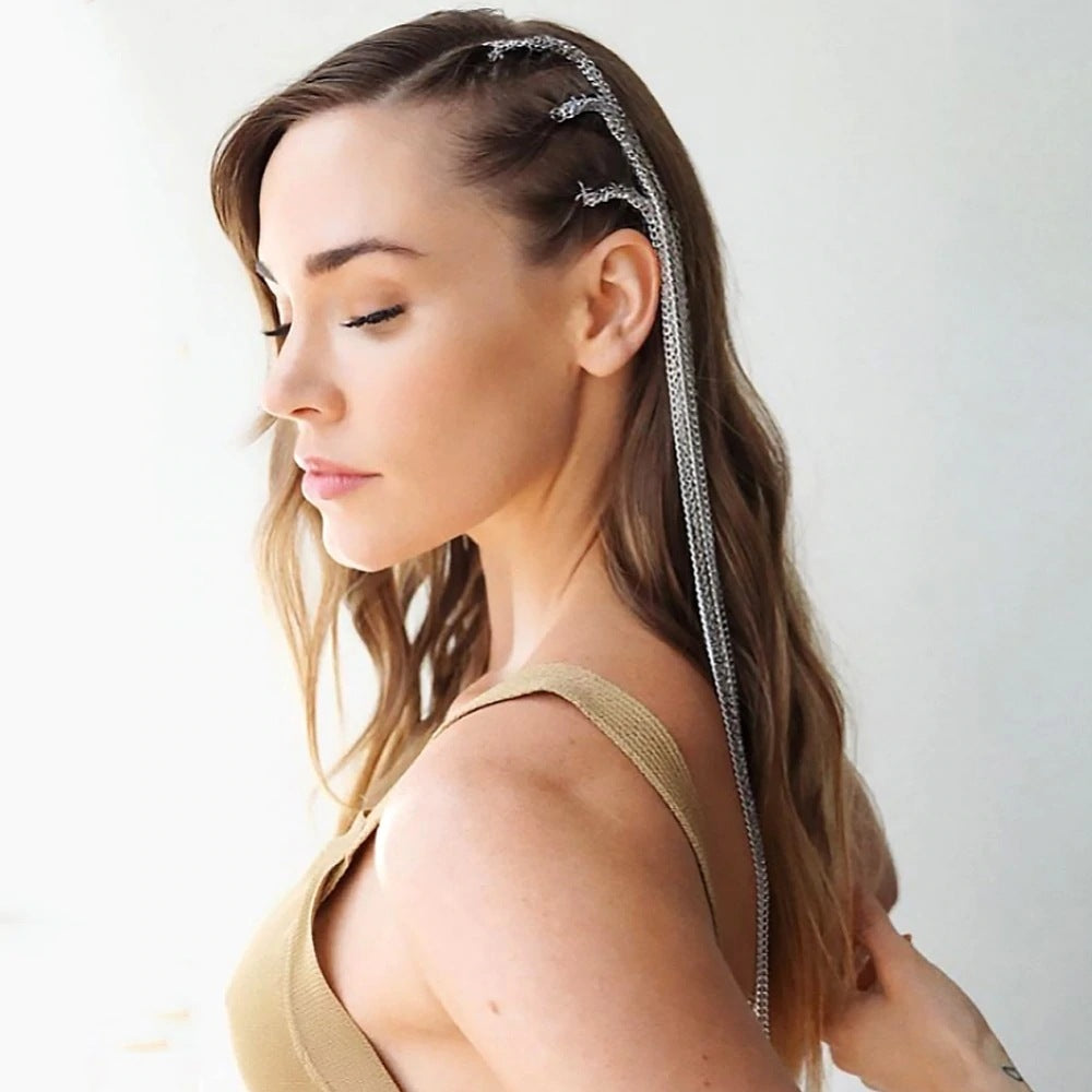 Boho Braided Hair Chain – Ethnic Metal Accessory for Braids & Festival Hairstyles