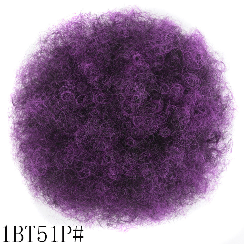 Kinkycurl Afro Puff Drawstring Bun – Large Fluffy Micro-Curly Wig