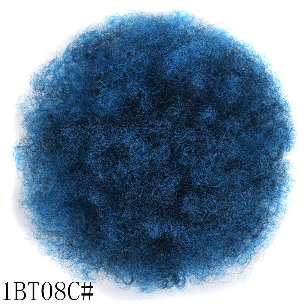 Kinkycurl Afro Puff Drawstring Bun – Large Fluffy Micro-Curly Wig