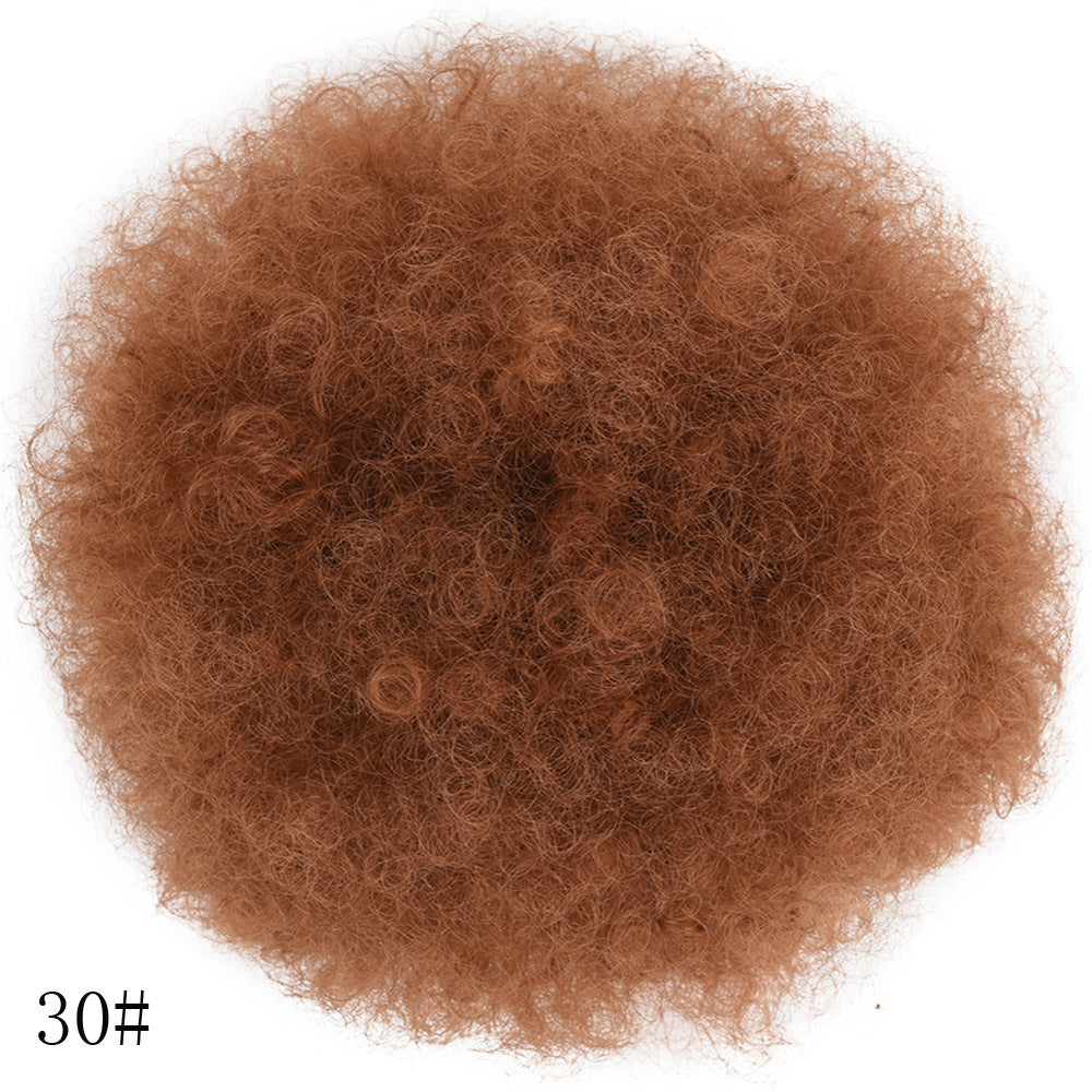 Kinkycurl Afro Puff Drawstring Bun – Large Fluffy Micro-Curly Wig