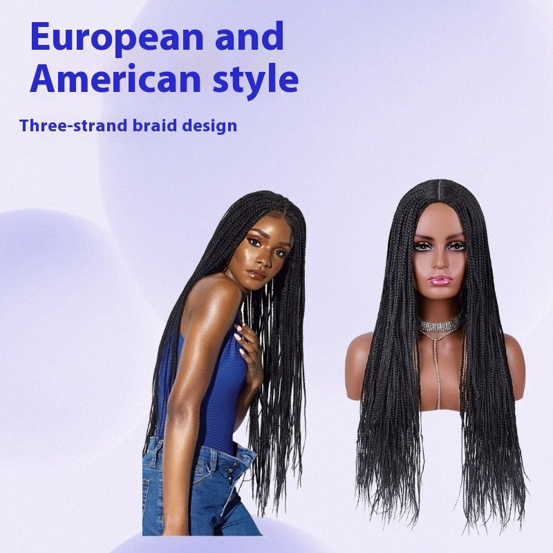 African Braid Long Synthetic Wig – Box Braids Style (24")
