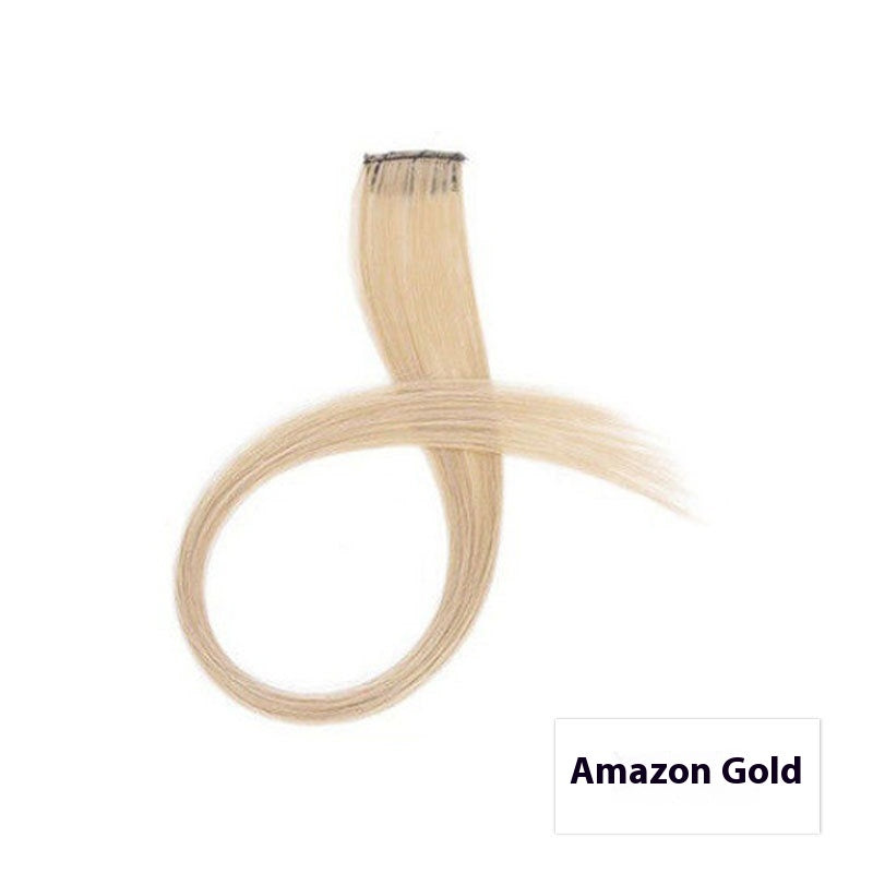 Rainbow Color Clip-In Hair Extensions – 24" Synthetic Streaks for Fun Highlights