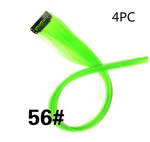 Rainbow Colour Hair Extension Strands – 18” Straight Clip-In Highlights