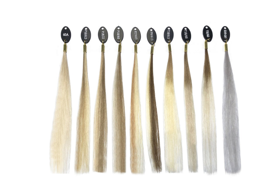 Professional Hair Color Ring Board – Human Hair Swatch Set