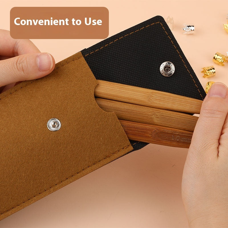 Professional Wooden Crochet Hook Set for Dreadlocks & Braids – 3-Head Tool Kit