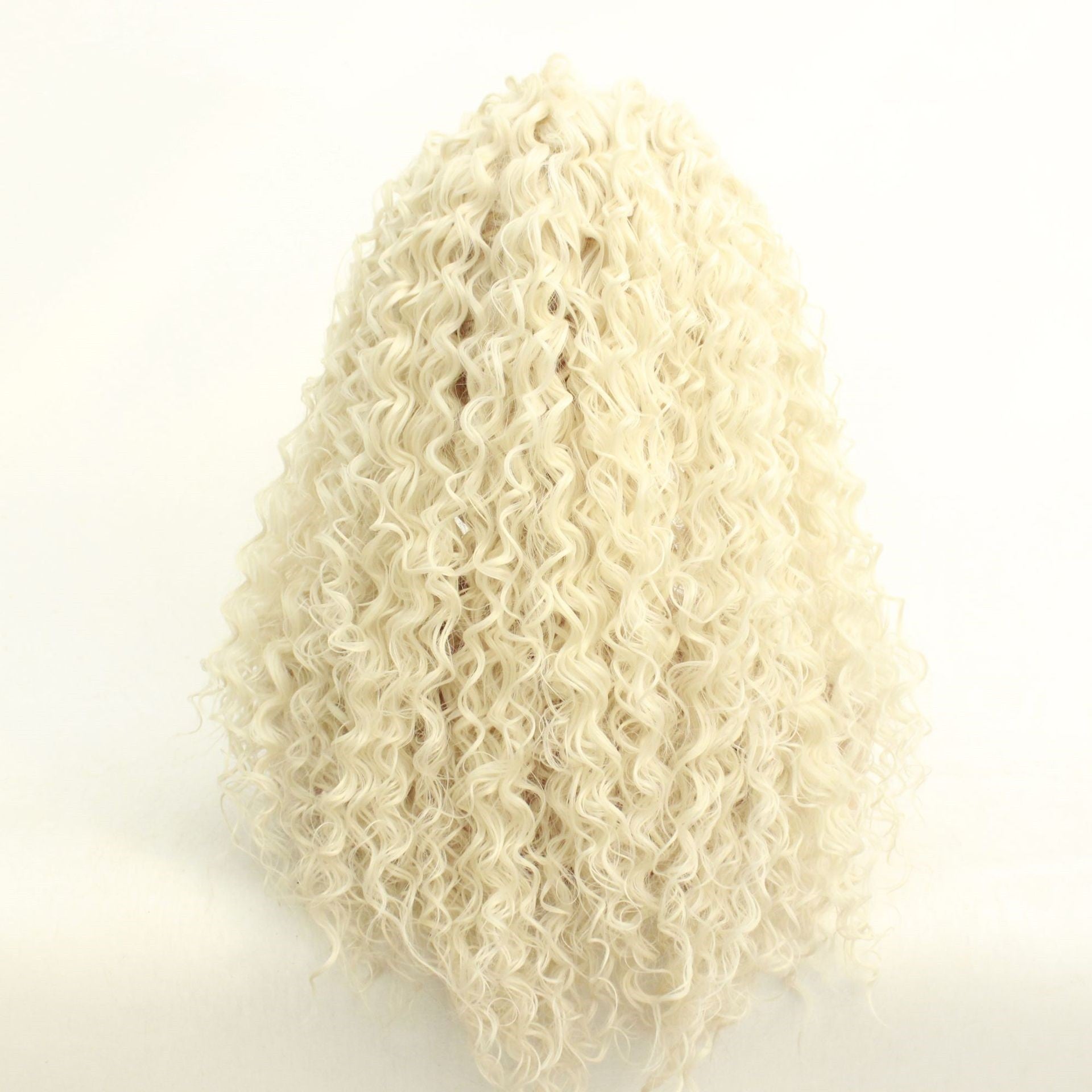 Blonde Curly Lace Wig – Soft Synthetic Heat-Resistant Wig with Lace Front (14–26 Inches)