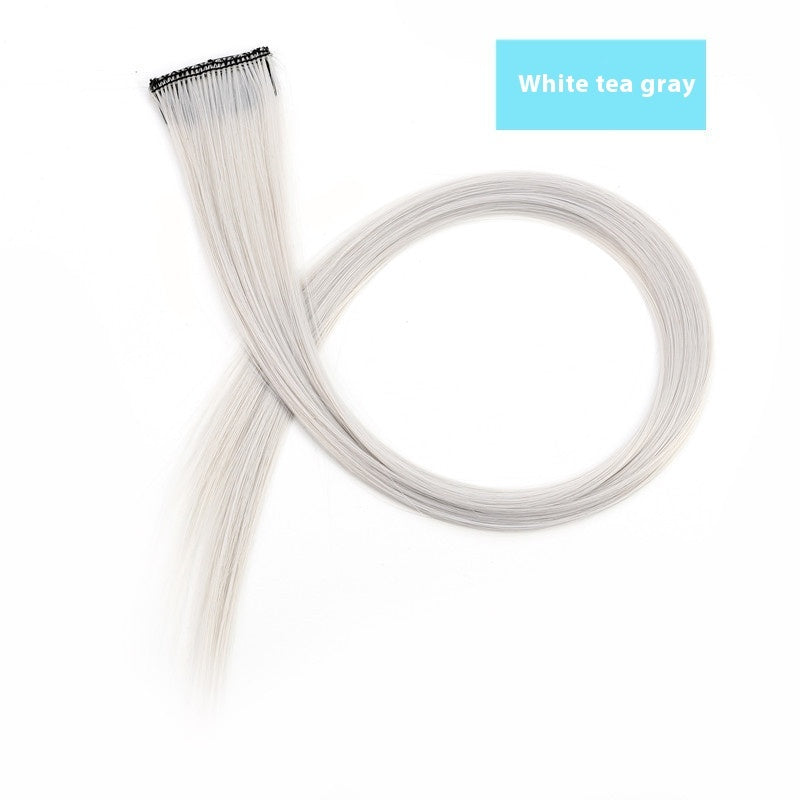 Rainbow Color Clip-In Hair Extensions – 24" Synthetic Streaks for Fun Highlights