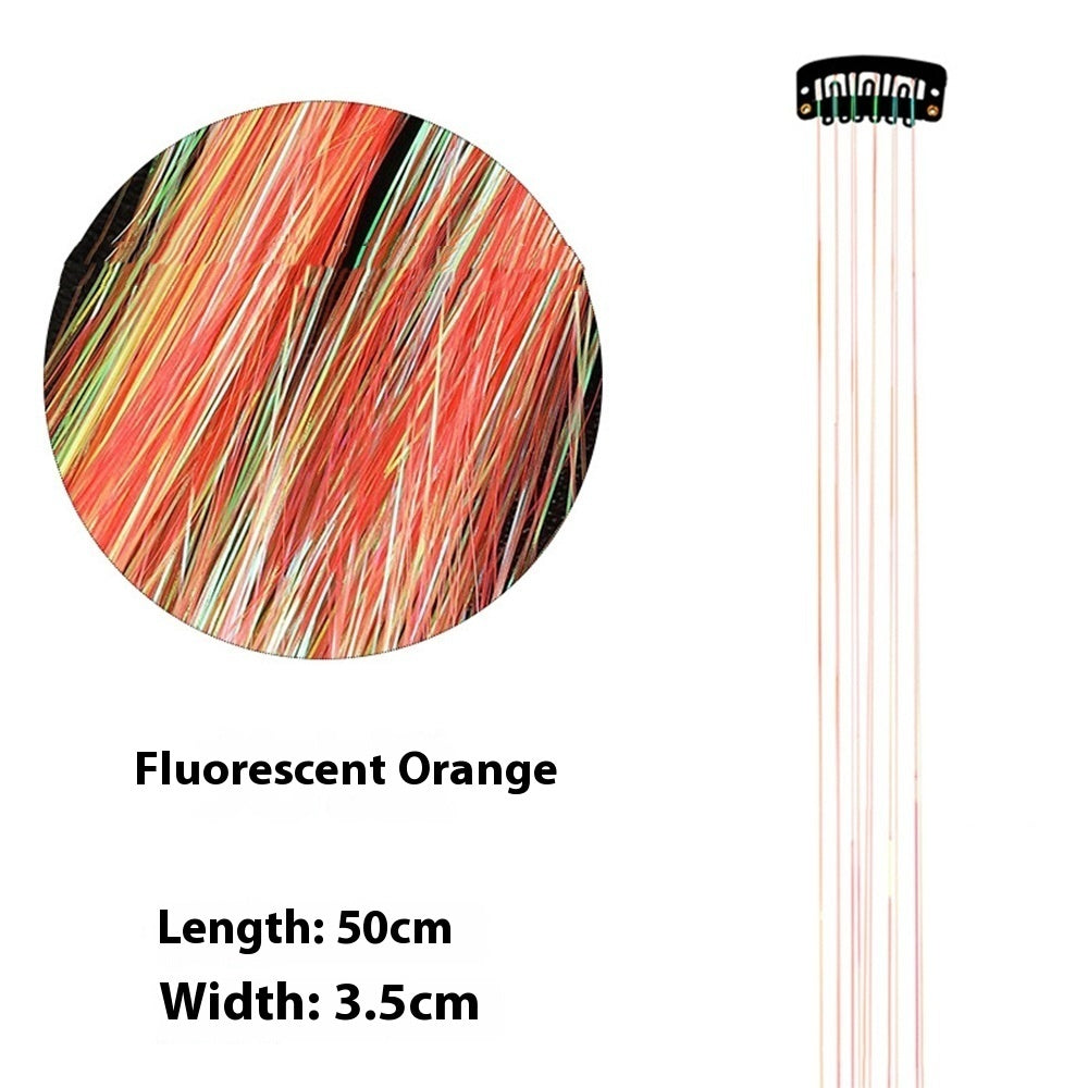 Sparkle Hair Strands Clip-In Extensions – Glitter Laser Wire Highlights