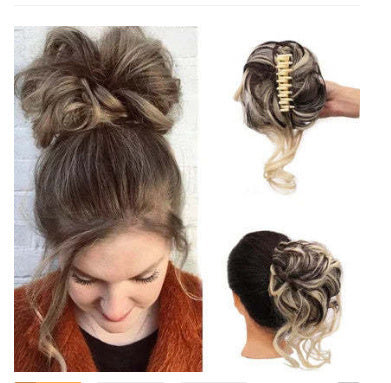 Fluffy Curly Hair Scrunchie – Natural Messy Bun Extension (Lazy Updo)