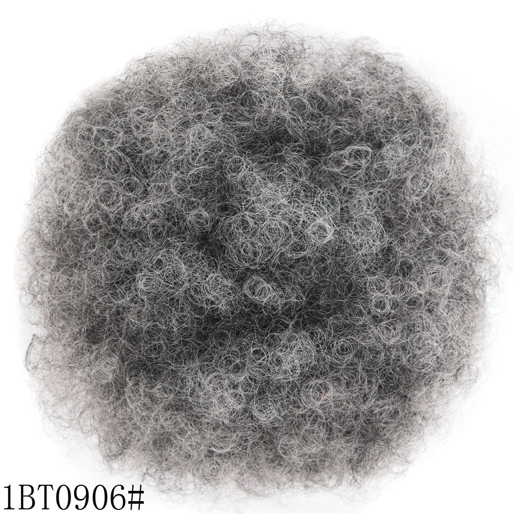 Kinkycurl Afro Puff Drawstring Bun – Large Fluffy Micro-Curly Wig