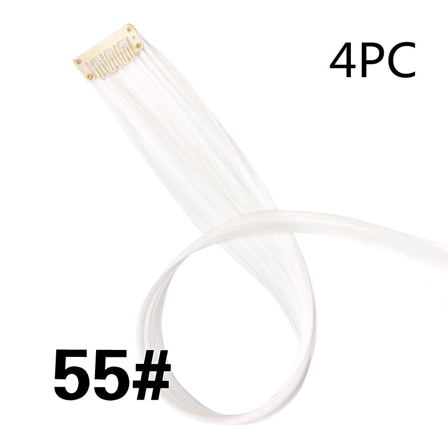 Rainbow Colour Hair Extension Strands – 18” Straight Clip-In Highlights