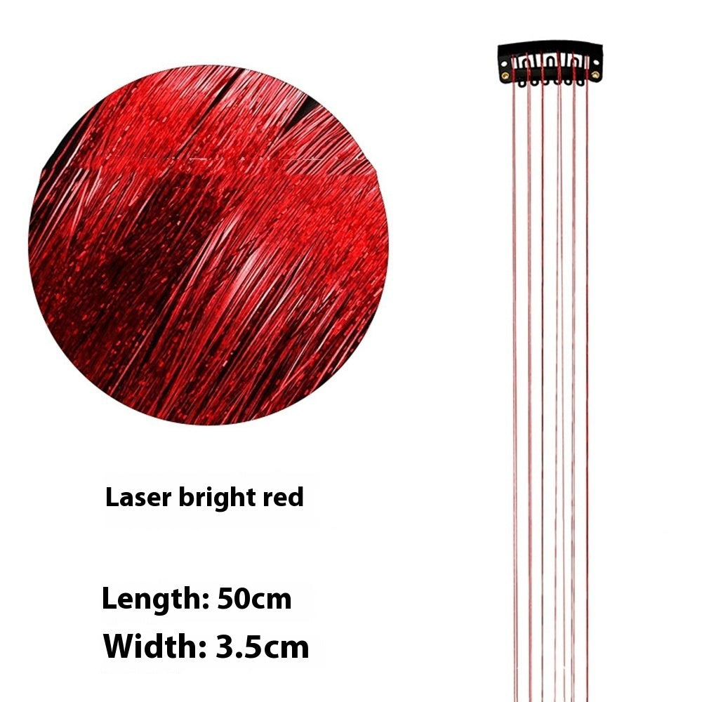 Sparkle Hair Strands Clip-In Extensions – Glitter Laser Wire Highlights