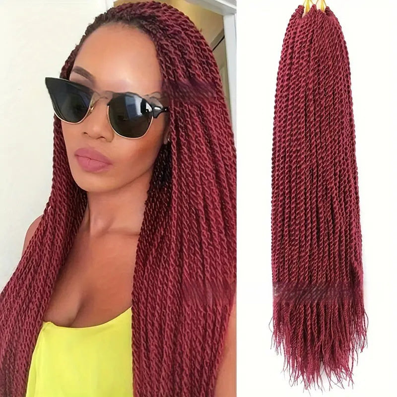 African Twist Braided Wig – Synthetic Dreadlocks Style