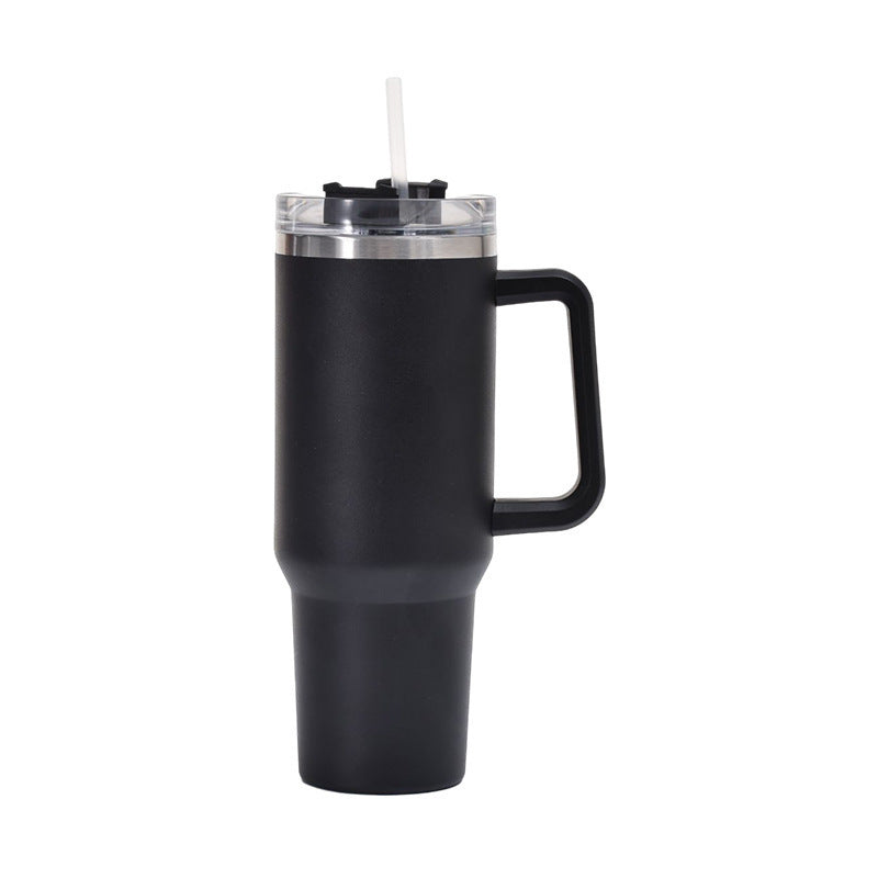 40oz Car Cup Car thermos cup 304 stainless steel straw Large capacity ice bully cup cold handle cup