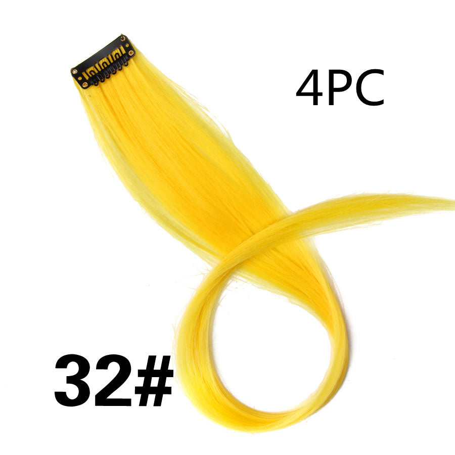 Rainbow Colour Hair Extension Strands – 18” Straight Clip-In Highlights