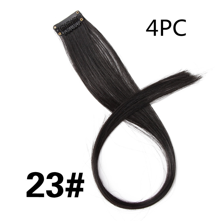 Rainbow Colour Hair Extension Strands – 18” Straight Clip-In Highlights