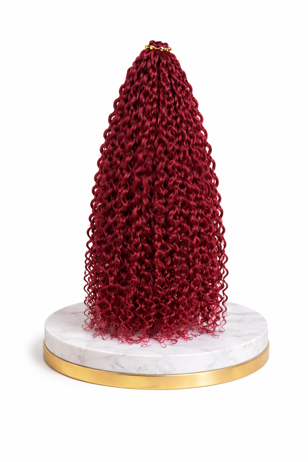 Boho Curly Crochet Hair – Burgundy Crochet Braids Extensions ( 18″)